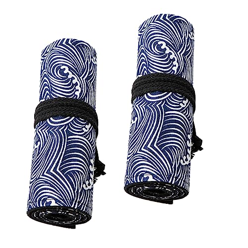 HORIALENCE 2stücke Stiftetasche Mit Gedrucktem Muster Praktische Stift Wraps Für Bleistifte Zeichenstiftentasche Aus Hochwertigem Material Schreibwarenhalter Zum Einfachen Tragen Und von HORIALENCE