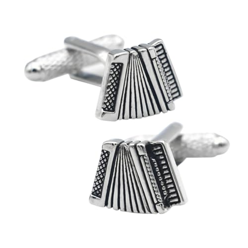 HORIALENCE Akkordeon Manschettenknöpfe für Männer 2 Stück Kupfer Elegantes Design für Hochzeiten und Formelle Anlässe von HORIALENCE