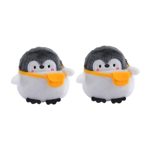 HORIALENCE 2stücke Niedlicher Pinguin-münzbeutel Multifunktionale Aufbewahrungstaschen Für Lippenstifte Und Kleingeld Für Frauen Vintage-Design Schwarz von HORIALENCE