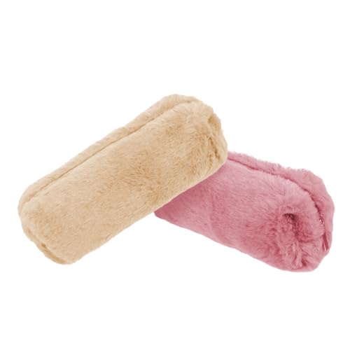 HORIALENCE 2Stücke Plüsch Stiftetui und Große Kapazität Federmäppchen für Schüler Robuster Reißverschluss Vielseitiger Stiftehalter für Schule und Büro von HORIALENCE