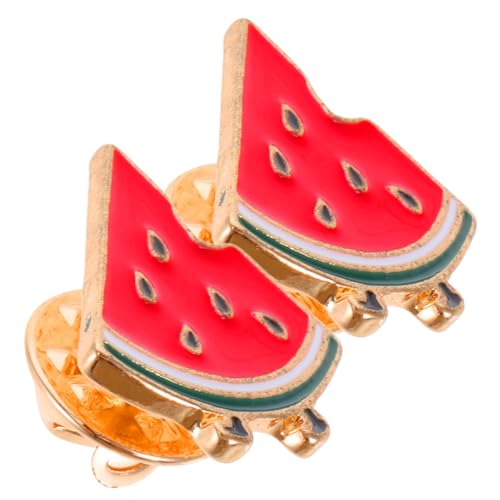 HORIALENCE 2 Stück Wassermelonen Brosche Legierung Süße Cartoon Anstecknadel für Frauen Sommer Hawaii Schmuck für Strickjacken und Taschen von HORIALENCE