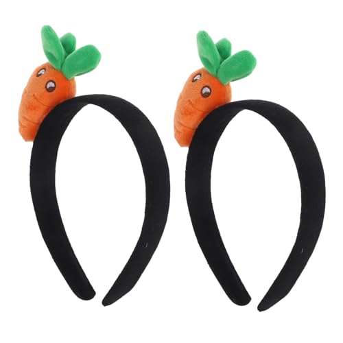 HORIALENCE 2stücke Plüsch-haarband Mit Karottendesign Für Mädchen Und Erwachsene Weiches Stirnband Für Hautpflege Partys Und Make-up Als Accessoire von HORIALENCE