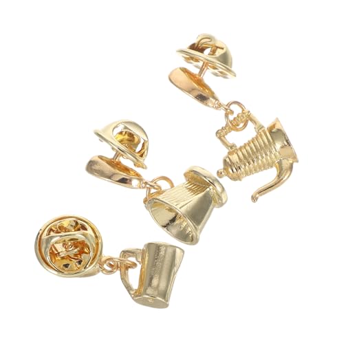 HORIALENCE 3 Kaffee-broschennadeln: Niedliche Brosche Metall in Form Von Kaffeebohnen, Tassen Und Töpfen, Für Rucksack, Kleidung, Kragen, Anstecknadeln, Schmuck Für Damen Und Herren von HORIALENCE