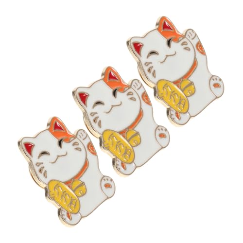 HORIALENCE 3 Stück Kawaii Katzenbrosche Teiliges Japanischer Glückskatze Anstecker Süße Emaille Pins für Kleidung Taschen Hüte Stilvolles für Frauen Perfektes von HORIALENCE