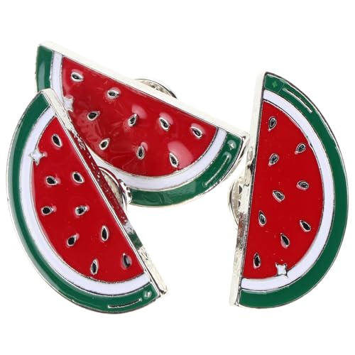 HORIALENCE 3stücke Teiliges Wassermelonen-anstecknadeln Für Frauen Delikate Brosche Aus Legierung Retro Pullover Clips Kreative Mode Accessoires Für Kleidung Und Taschen von HORIALENCE