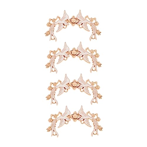 HORIALENCE 4paare Metall Cape Clip Retro Pullover Swirl Mantel Clip Verschluss Chinesischer Umhang Schal Brosche Cardigan Verschluss von HORIALENCE