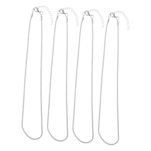 HORIALENCE 4stücke Metall Halskette Für Damen Dünne Gliederkette Mit Glänzendem Glitzerschmuck Schlüsselbein-choker Für Partys Und Formelle Anlässe Einfache Anhängerkette Aus Robustem von HORIALENCE