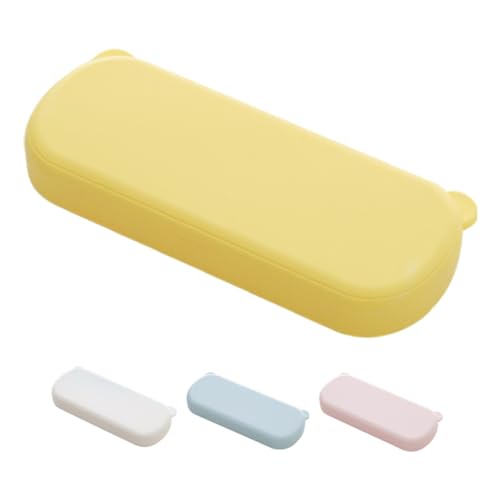 HORIALENCE 4stücke Teiliges Bär Stiftbox Große Kapazität Und Niedliches Design Für Schule Und Zuhause Vielseitiger Organizer Aus Robustem Gelb von HORIALENCE