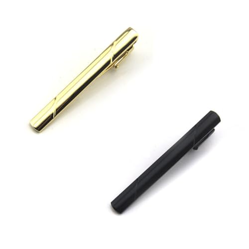 HORIALENCE 4 Stück Teiliges Metall Krawattenklammern in Verschiedenen Farben Glänzende Federbelastete Herren Necktie Clips für Sicheren Halt und Gerade Ausrichtung Modisch und Langlebig von HORIALENCE