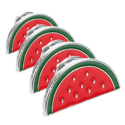 HORIALENCE 4 Stück Wassermelonenbrosche Schmuck Wassermelonen-Brosche geformt Brosche mit Wassermelone Zubehör Wassermelonennadeln süße Pins für Rucksäcke Stifte Zinklegierung von HORIALENCE