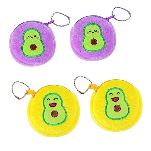 HORIALENCE 4stücke Reise-kopfhörertasche Aus Plüsch Kleine Kopfhörer-Reisetasche Cartoon Taschen Für Mädchen Aufbewahrungstasche Für Kopfhörer Münzen Bargeld Und Schlüssel von HORIALENCE