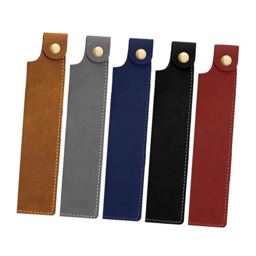 HORIALENCE 5stücke Teiliges wasserdichte Vintage Pu Leder Stiftetui Für Füllfederhalter Und Kugelschreiber Stilvoller Und Robuster Schreibgerätehalter Für Studenten Und Büroangestellte von HORIALENCE