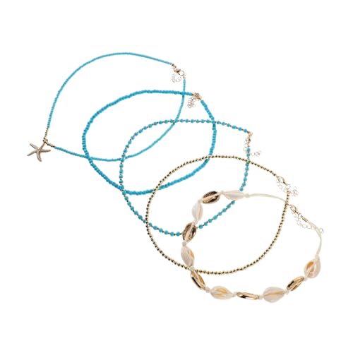 HORIALENCE 5 Stück Multilayer Bohemian Set mit Muscheln Seesternen und Reisperlen Farbige Schmuckstücke für Frauen für Strand Sommer und Freizeitkleidung HORIALENCE 5 Stück Multilayer Bohemian Set mit Muscheln Seesternen und Reisperlen Farbige Schmuckstücke für Frauen für Strand Sommer und Freizeitkleidung von HORIALENCE