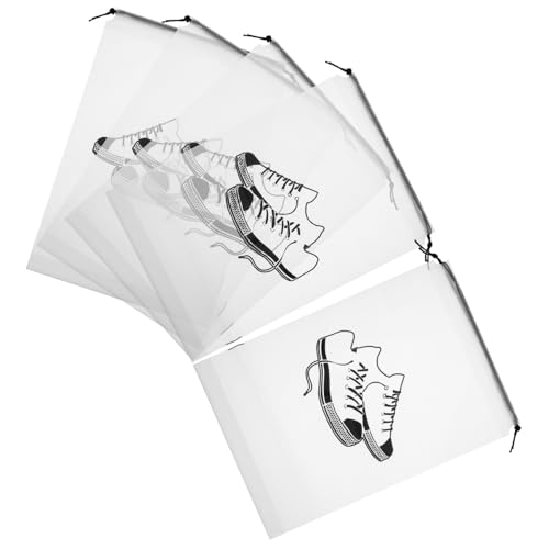 HORIALENCE 5 Stück Reise Schuhbeutel für Damen und Herren wasserdichte Organizer Taschen für Schuhe für Outdoor und Reisen mit Praktischem Kordelzugdesign von HORIALENCE