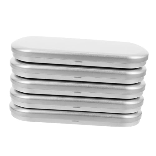 HORIALENCE 5stücke Federmäppchen Aus Blech Stifthalter Für Schreibtisch Metallbox Mit Scharnierdeckel Für Stifte Und Utensilien Und Feuchtigkeitsbeständig Praktisch Und Vielseitig Einsetzbar von HORIALENCE