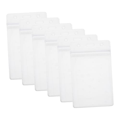 HORIALENCE 6 Stück ID-Fall Geschäftszubehör PVC-Karten Kartenhalter für Büroschreibtische Student ID -Kartenhalter visitenkartenhalter für damen leere Plastikkarten PVC-ID-Karten Transparent von HORIALENCE