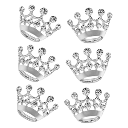 HORIALENCE 6 Stück Kronenform Broschen für Frauen Teiliges Silbernes Anstecker Legierung für Kleidung Taschen Schals und Hüte Perfektes für Besondere Anlässe von HORIALENCE