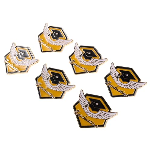 HORIALENCE 6 Stück Süße Cartoon Krawatte Abzeichen für Kleidung Taschen und Hüte Dekorative Abzeichen für Abschlussfeiern und Akademische Veranstaltungen von HORIALENCE