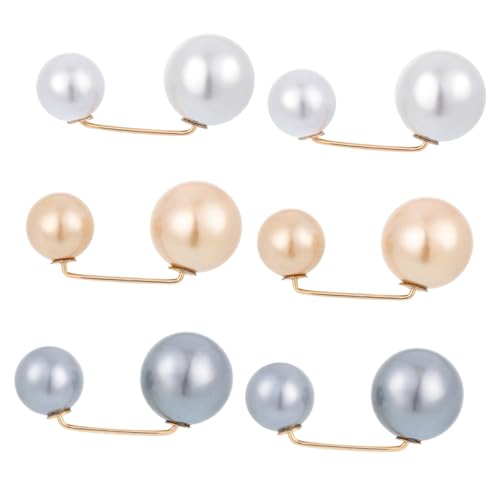 HORIALENCE 6Stücke Teiliges Kunstperlen Brosche Sicherheitsnadeln für Damen Dekorative Pins Fixieren von Kleidung für Röcke Hosen und Pullover Robust und Langlebig von HORIALENCE