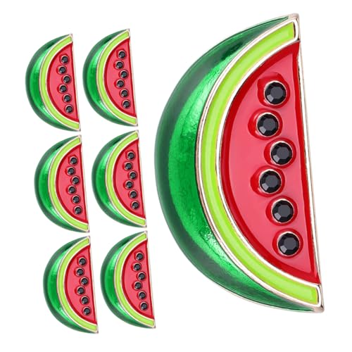 HORIALENCE 7 Stück Teiliges Wassermelonen Broschen Kreative Cartoon Anstecknadeln für Sommer für Partys Taschen und Schals Leicht und Langlebig Robustem Legierungs Material von HORIALENCE