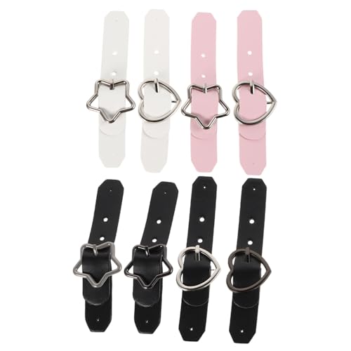 HORIALENCE 8stücke Verstellbare Metall-schnallen Herz Und Sternform-schuhschnallen Für Damen Diy-tasche-accessoires Dekorative Knebelschnallen Für Verschiedene Kleidungsstile von HORIALENCE