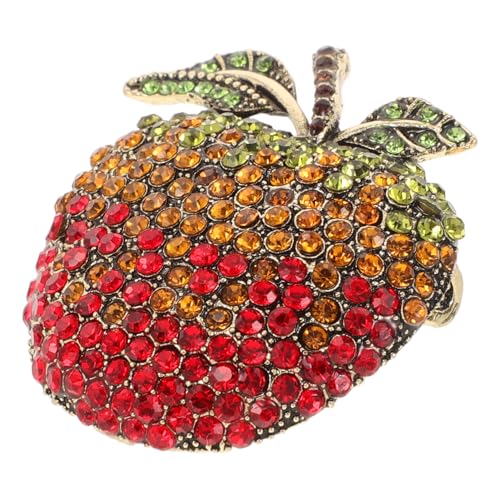 HORIALENCE Apfel Brosche für Damen Vintage Anstecknadel Rot oder Süßes Frisches Design Brosche für Schals Pullover Langlebige Legierungskonstruktion von HORIALENCE