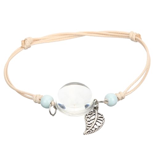 HORIALENCE Löwenzahnarmband für Damen Blumenarmband Handgelenkschmuck mit Getrockneten Löwenzahnblüten Stilvolles Armband für Besondere Anlässe und Alltag von HORIALENCE