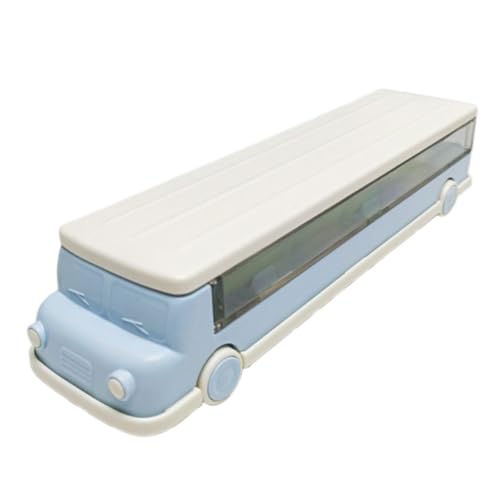 HORIALENCE Aufbewahrungsbox Für Schreibwaren Bleistifthalter Für Federmäppchen Mit Großem Fassungsvermögen Reißverschlussbeutelbeutel Federmäppchen Groß Bleistift-Boxen Etui Abs Blue von HORIALENCE