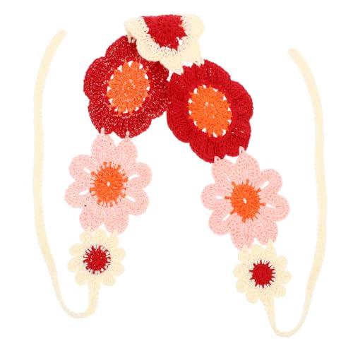 HORIALENCE Blumengesticktes Stirnband für Damen Verstellbares Haarband Häkelmaterial für Alltag und Besondere Anlässe Bringt Einen Süßen und Charmanten Outfit von HORIALENCE