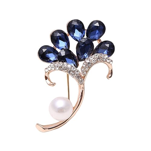 HORIALENCE Brosche Tintenblau Legierungsbrosche für Schals Taschen und Kleidung Roségold Schutz Ihrer Outfits und Stilvollen Akzentuierung von HORIALENCE