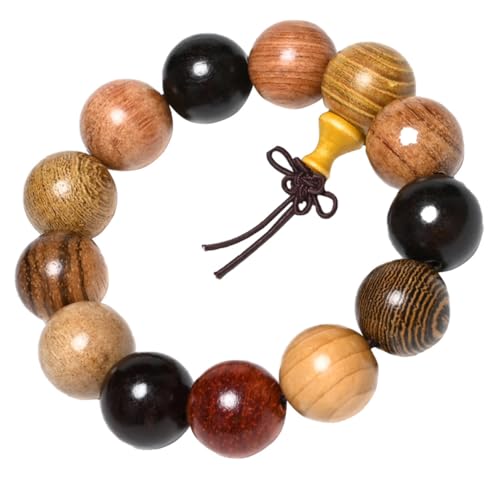 HORIALENCE Buddha Perlenarmband Sandelholz Handgefertigter Schmuck für Männer und Frauen Natürliche Holzperlen für Alltag Feiern und Besondere Anlässe von HORIALENCE