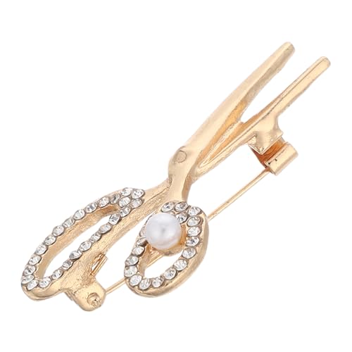 HORIALENCE Chic Strass Brosche mit Scheren Design Kleine Anstecknadel aus Hochwertiger Legierung Modisches Accessoire für Damen und Herren Vielseitig für Kleidung Anzüge und Taschen von HORIALENCE