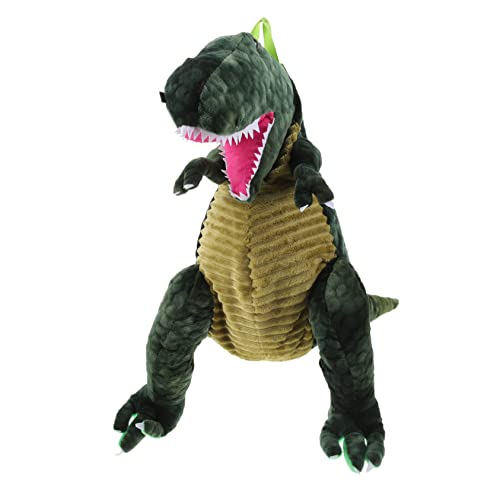 HORIALENCE Dinosaurier Rucksack für Kinder Dinosaurier Form Tasche Grün Verstellbare Schultergurte für Kindergarten Schule und Reisen Leichtes Plüschmaterial von HORIALENCE