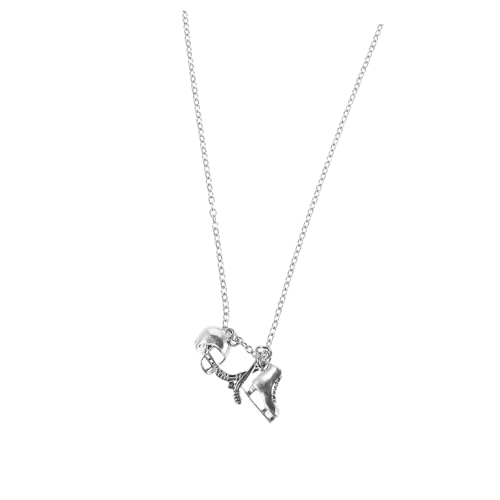 HORIALENCE Hockey Schlittschuhe Kette Aus Legierung Trendige Halskette Für Frauen Und Teenager Sport Charm Mit Hockeyschlittschuh-anhänger Für Eislauf-enthusiasten von HORIALENCE