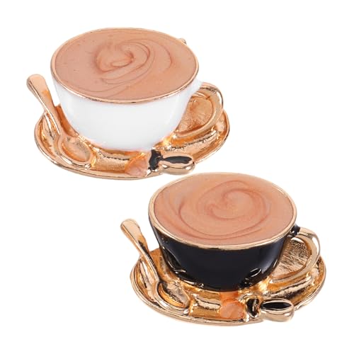 HORIALENCE Emaille-brosche, 2 Stück: Kaffeetassen-brosche, Anstecknadeln – Lustiges Cartoon-abzeichen Für Frauen, Mädchen, Hüte, Taschen, Kappen, Kleidung – Kleiderzubehör von HORIALENCE