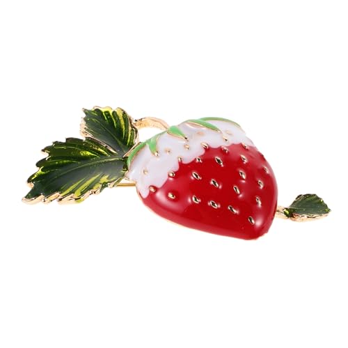 HORIALENCE Erdbeer Brosche Anstecknadel Süßes Accessoire für Kleidung Taschen und Hüte Robuste Emaille Brosche mit Einzigartigem Erdbeerdesign für Täglichen Gebrauch und Besondere Anlässe von HORIALENCE