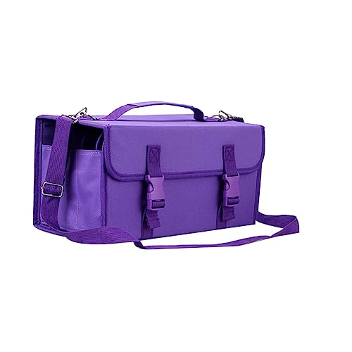 HORIALENCE Aufbewahrungsbeutel Mit Reißverschluss Für Markerstifte Fächer Mit Schultergurt Und Abnehmbarer Markerhülle Für Lippenstifte Geeignet von HORIALENCE