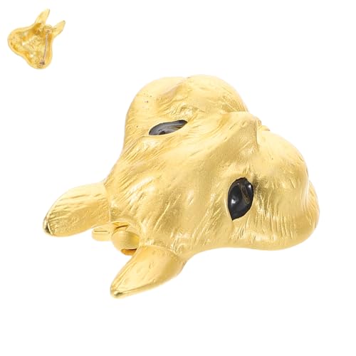 HORIALENCE Fette Kaninchenbrosche Kleid Brosche Hochzeitsnadel-Accessoire Hasenschmuck Hochzeitsstrauß Stift Hasen Reversnadel Häschen-Brosche-Abzeichen Kleid Reversnadel Legierung Golden von HORIALENCE