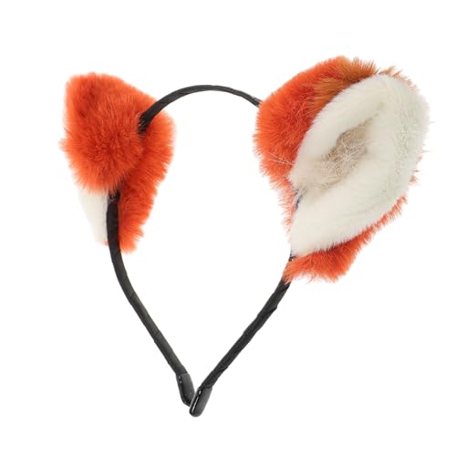 HORIALENCE Fuchsohren Stirnband Aus Plüsch Pelziges Haarband Für Cosplay Halloween-accessoire Verstellbares Tierohren Band Für Erwachsene Und Junge Mädchen von HORIALENCE