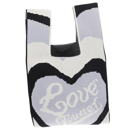 HORIALENCE Gehäkelte Umhängetasche für Damen Vielseitige Handtasche im Herzen Design für Strand Shopping und Freizeit Geeignet für Jeden Stil Schwarz Verlauf HORIALENCE Gehäkelte Umhängetasche für Damen Vielseitige Handtasche im Herzen Design für Strand Shopping und Freizeit Geeignet für Jeden Stil Schwarz Verlauf von HORIALENCE