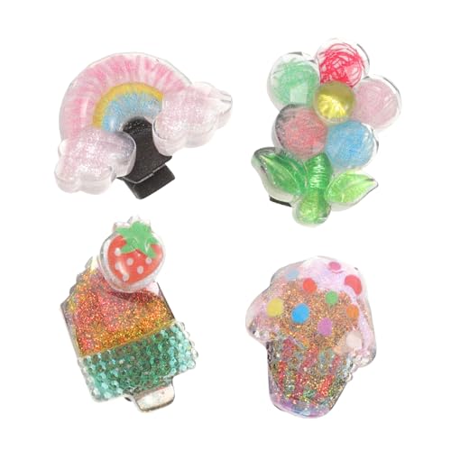 HORIALENCE Glitzernde Schuhschnalle für Mädchen 4 Stücke Abnehmbare Schuhaccessoires Funkelnde Dekoration Schuhschmuck für Kinder von HORIALENCE