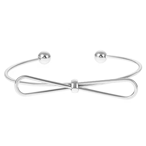 HORIALENCE Großer Schleifenarmreif Verstellbares Offenes Armband Frauen Schmuck Handgelenkdekoration für Anlässe von HORIALENCE