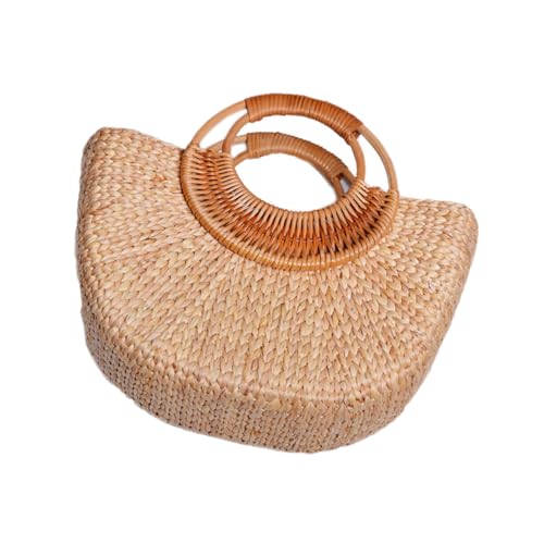 HORIALENCE Handgefertigte Strandtasche aus Geflochtenem Stroh Große Damen handtasche mit Komfortablem Tragegriff Modische Tote Bag für Frauen und Mädchen Geräumig für Alltag Reisen Strand von HORIALENCE