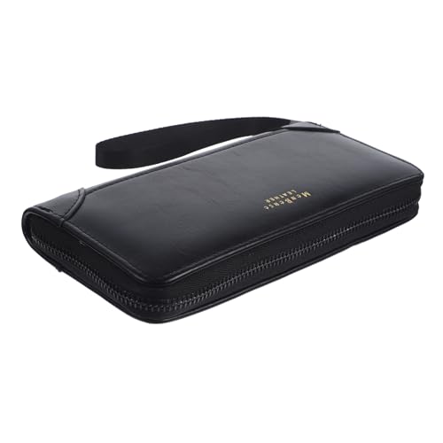 HORIALENCE Herren PU Geldbörse Lang mit Reißverschluss Große Kapazität Multifunktionale Kartenhalterung Praktisches Handgelenktasche Portemonnaie für Männer und Freunde von HORIALENCE