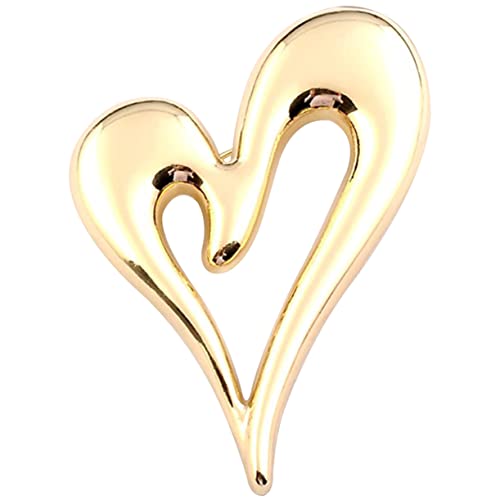 HORIALENCE Goldene Herz-brosche Für Frauen Elegante Anstecknadel Als Accessoire Für Valentinstag Hochzeiten Kleidung Mehr Leicht Langlebig Stilvoll von HORIALENCE