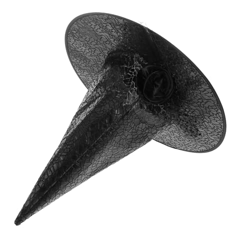 HORIALENCE Hexen Hut mit Schleier Stilvolles Cosplay Accessoire für Halloween Feiern Kostümpartys Eleganter Damen Hut Strapazierfähigem von HORIALENCE
