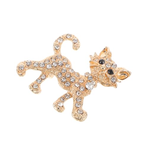 HORIALENCE Fashionable Cat Brooch Pin Mit Strass Süße Cartoon Tier Brosche Für Anstecknadel Für Kleidung Taschen Und Accessoires von HORIALENCE
