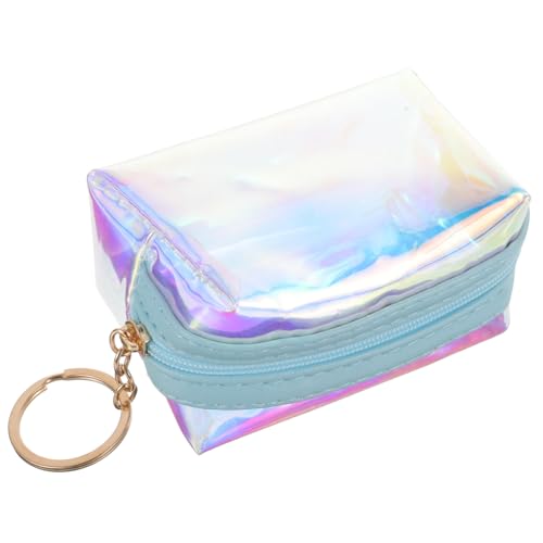 HORIALENCE Kleines Schlüsselanhänger Portemonnaie Damen Mini Münzbörse Transparent Holografisch Leicht Schlüsselanhänger Geldbörse Für Teens Outdoor Alltag von HORIALENCE