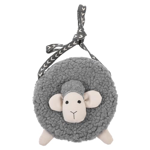 HORIALENCE Kleines Umhängetasche für Mädchen Cartoon Schaf Geldbörse Graue Crossbody Tasche für Münzen Schlüssel und Lippenbalsam Leicht und Stylisch Perfektes zu Feiertagen von HORIALENCE