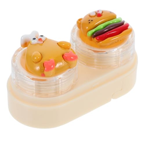 HORIALENCE Auslaufsicherer Kontaktlinsenbehälter Mit Schubladenmechanismus Inklusive Pinzette Kompakt Für Reisen Und Alltag Mit Niedlichem Cartoon-Design von HORIALENCE